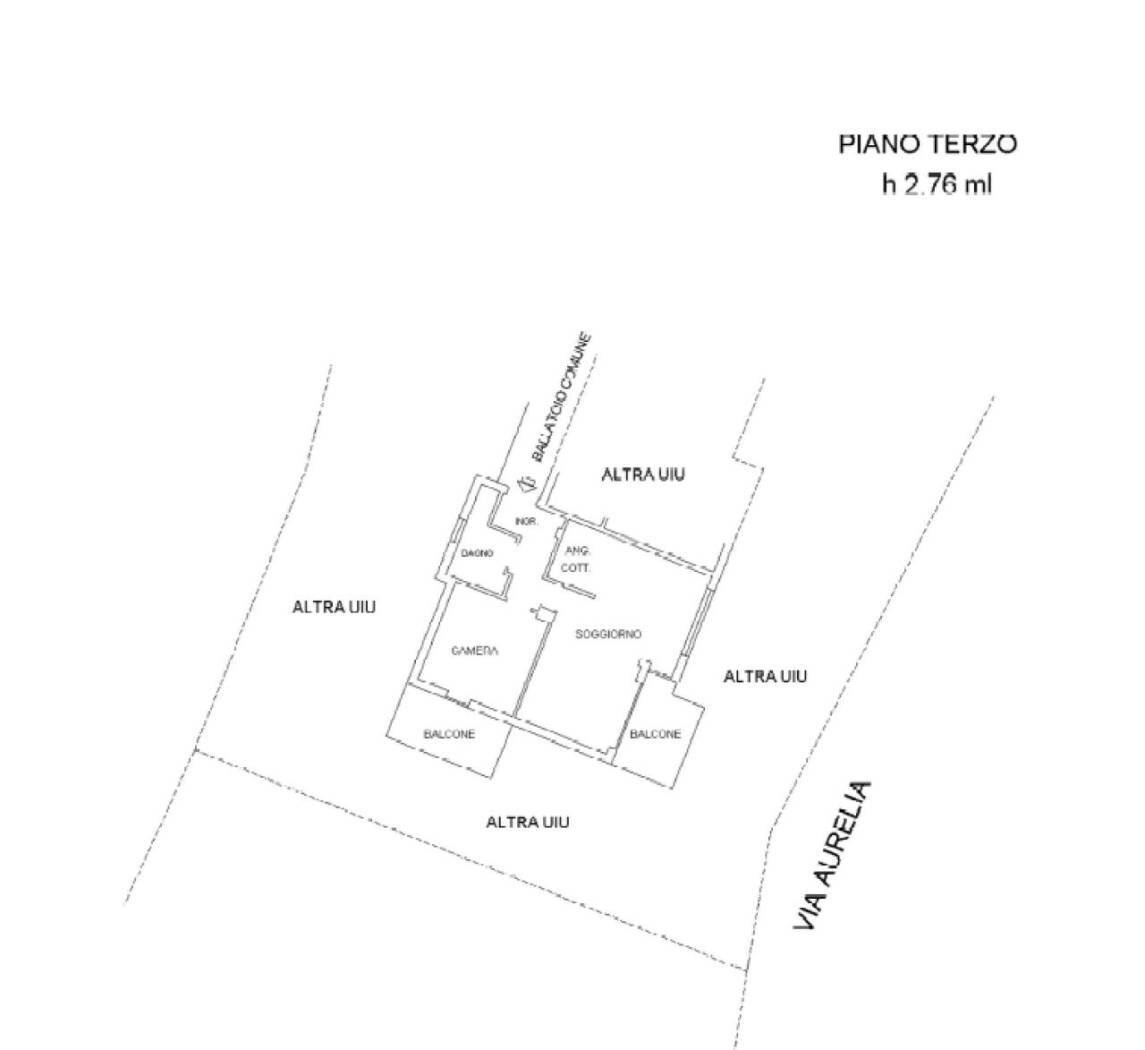 Two-room apartment via Aurelia, 69, Bordighera - floor plans 1