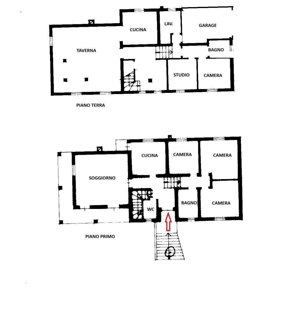 Villa via Giacomo Leopardi, 42, Correzzola - planimetria 1