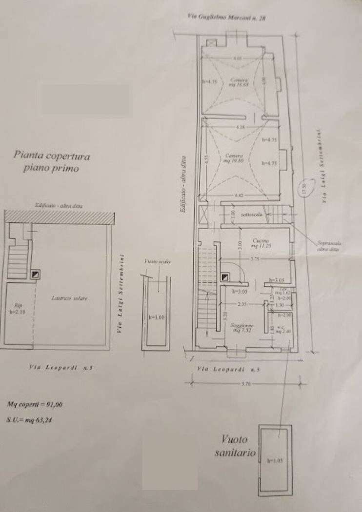 Four-room apartment via Guglielmo Marconi, 28, Cutrofiano - floor plans 1
