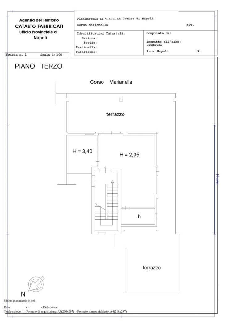Bilocale corso Marianella, 104, Napoli (zona Piscinola) - planimetria 1