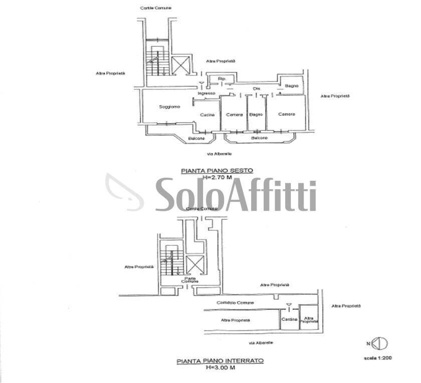 Immagine30 - Trilocale Via Alberelle 21, Rozzano - planimetria 1