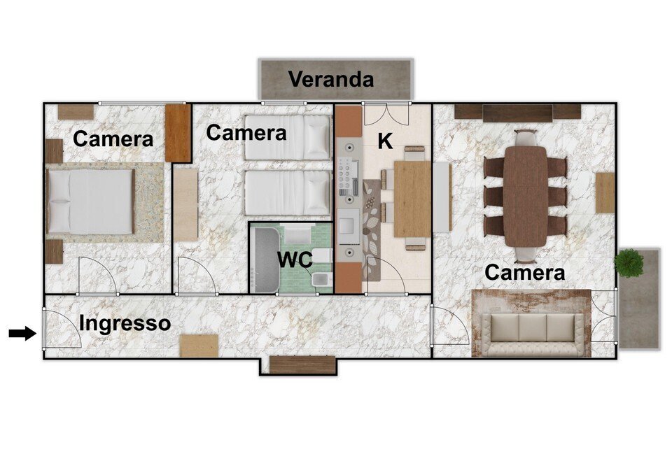 pln1 - Appartamento Via Francesco Fracanzano 22, Napoli (zona Vomero) - planimetria 1