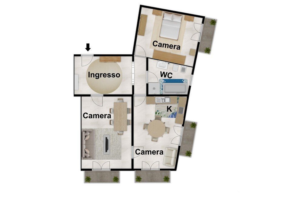 pln1.jpg - Three-room apartment Corso Umberto I 237, Napoli - floor plans 1