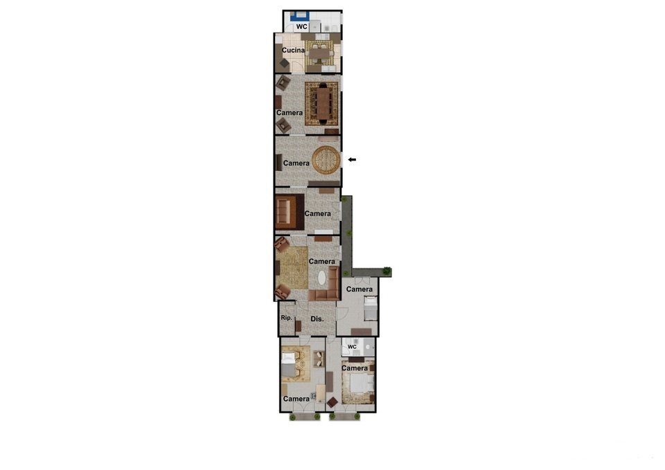 pln1.jpg - Appartamento Vico Santo Spirito di Palazzo 46, Napoli (zona San Ferdinando) - planimetria 1