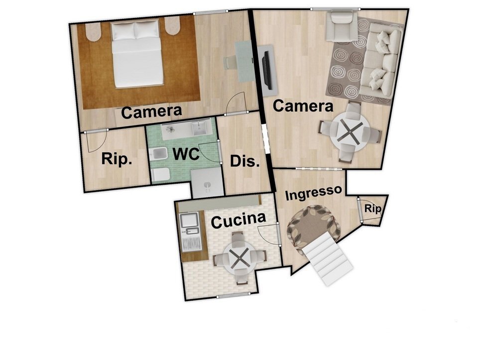 pln1.jpg - Appartamento Piazzetta Solofrano 6, Napoli (zona Posillipo) - planimetria 1