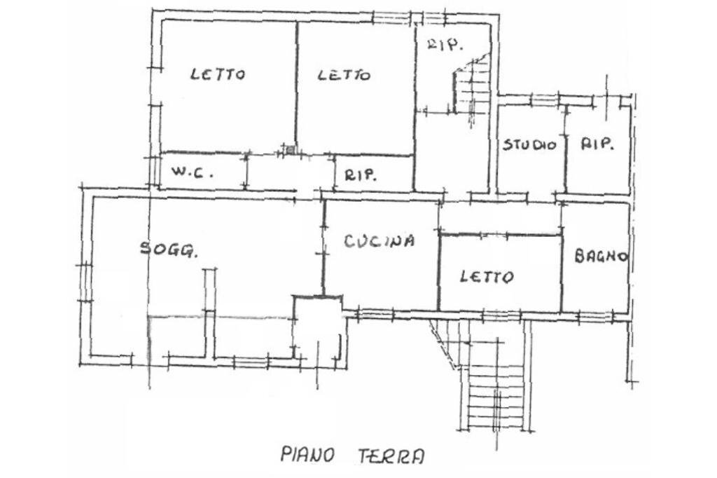 Porzione di casa Str. Santa Barbara, Tavullia - planimetria 1