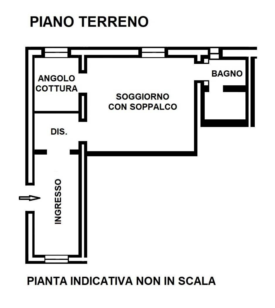 Monolocale Via Santo Stefano, Bologna (zona Santo Stefano) - planimetria 1