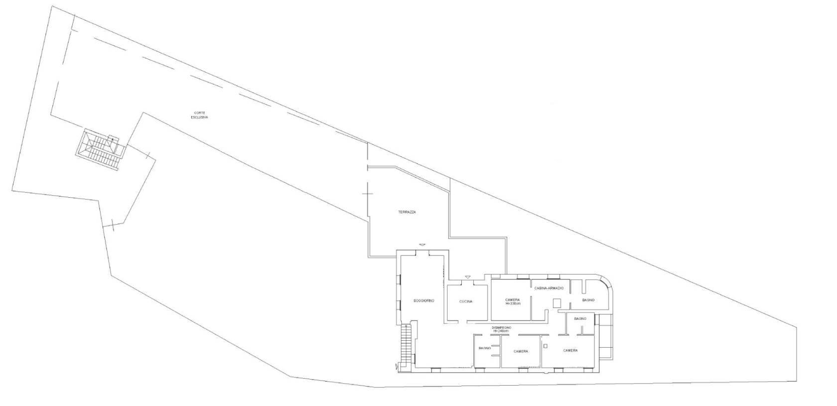 Appartamento Via di Barbiano, Bologna (zona Colli) - planimetria 1
