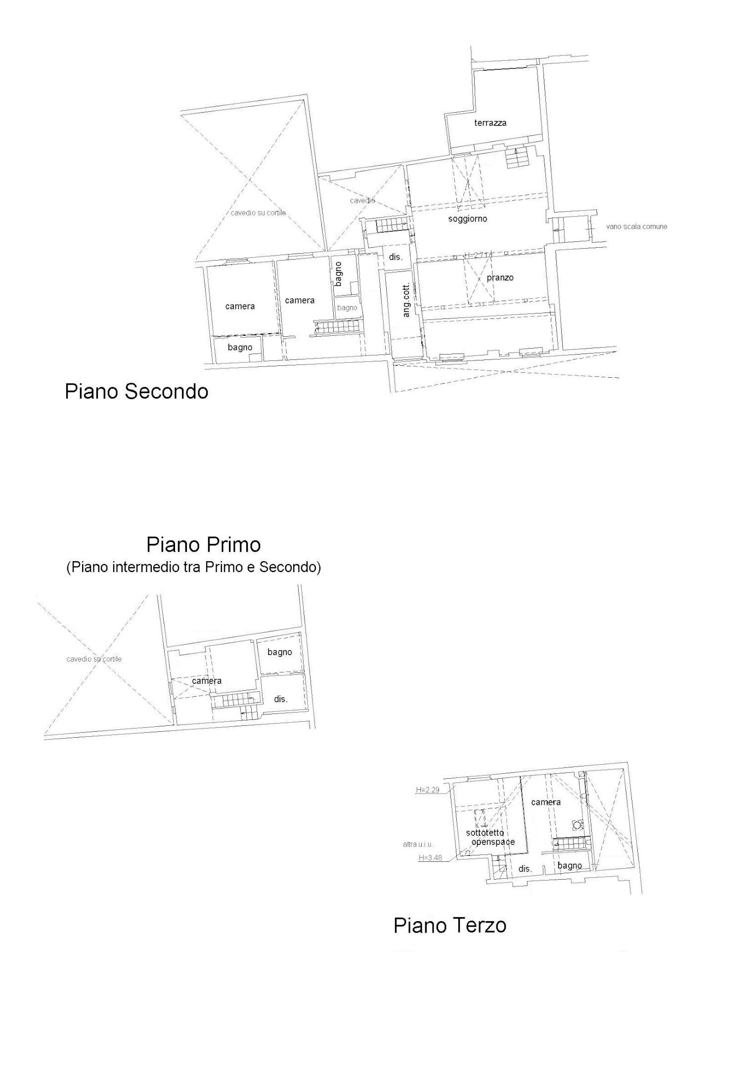 PLANIMETRIA - Attico Via Galliera, Bologna (zona Centro Storico) - planimetria 1