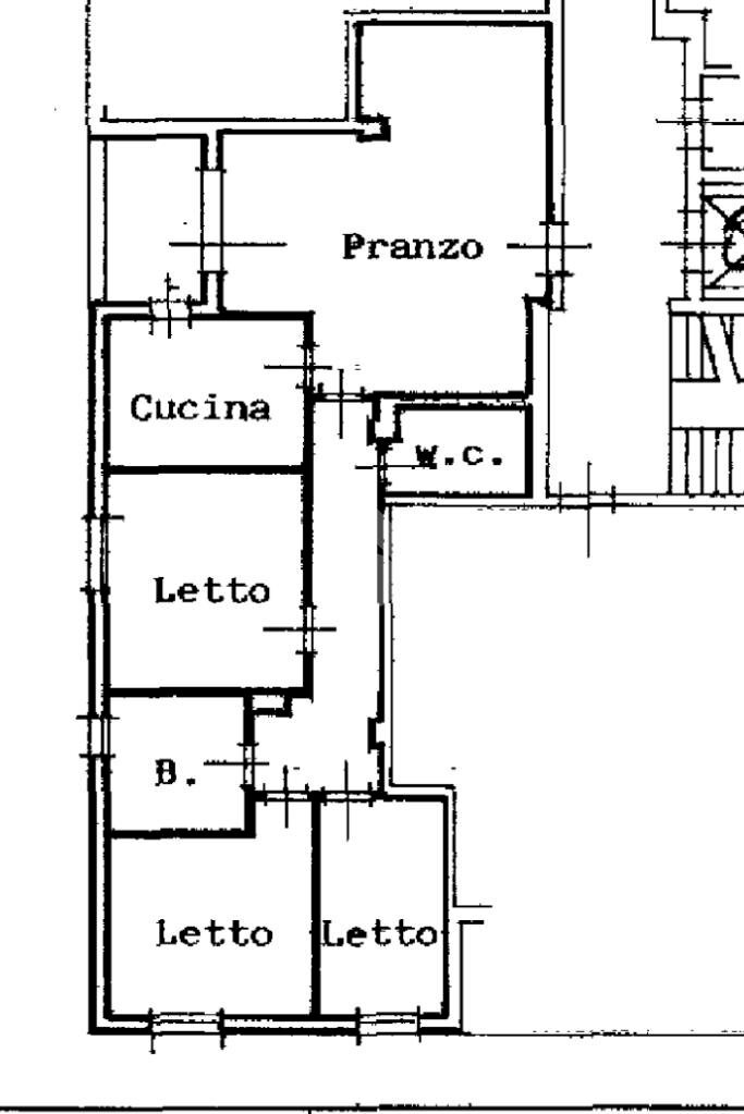 Quadrilocale Stradello Bastogi, Modena (zona Baggiovara) - planimetria 1