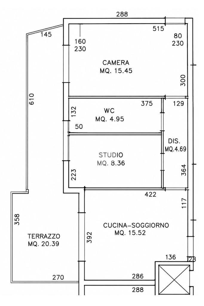 Trilocale Via Lago Rodolfo, Rimini - planimetria 1