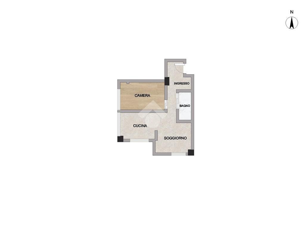 Bilocale Via Privata delle Primule, Milano (zona Lorenteggio) - planimetria 1