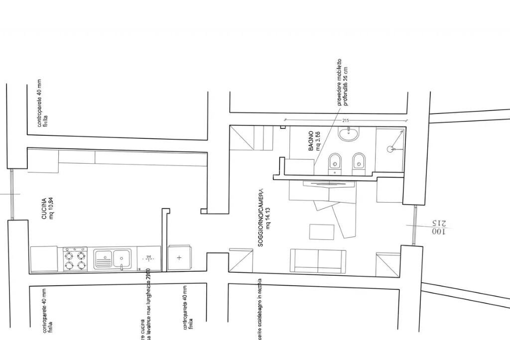 Bilocale Via Carlo Imbonati, Milano (zona Maciachini) - planimetria 1