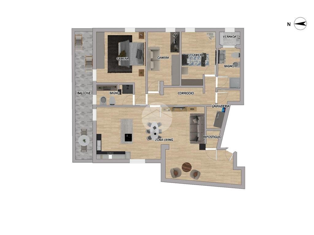 Attic Via bertinoro, Milano - floor plans 1