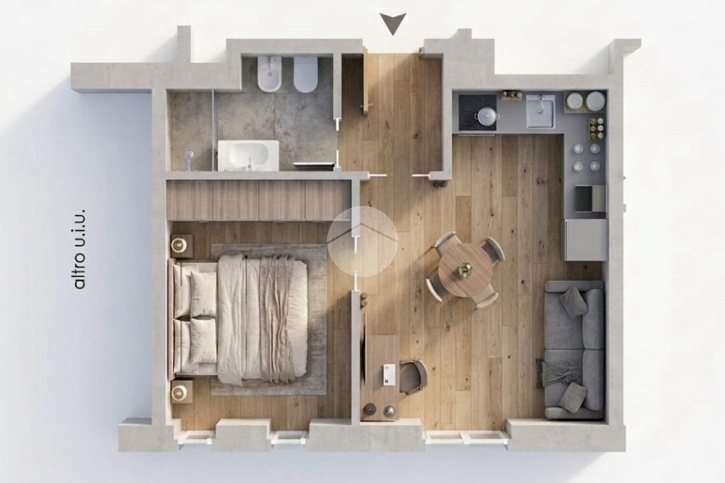 Bilocale Via Casoretto, Milano (zona Casoretto) - planimetria 1