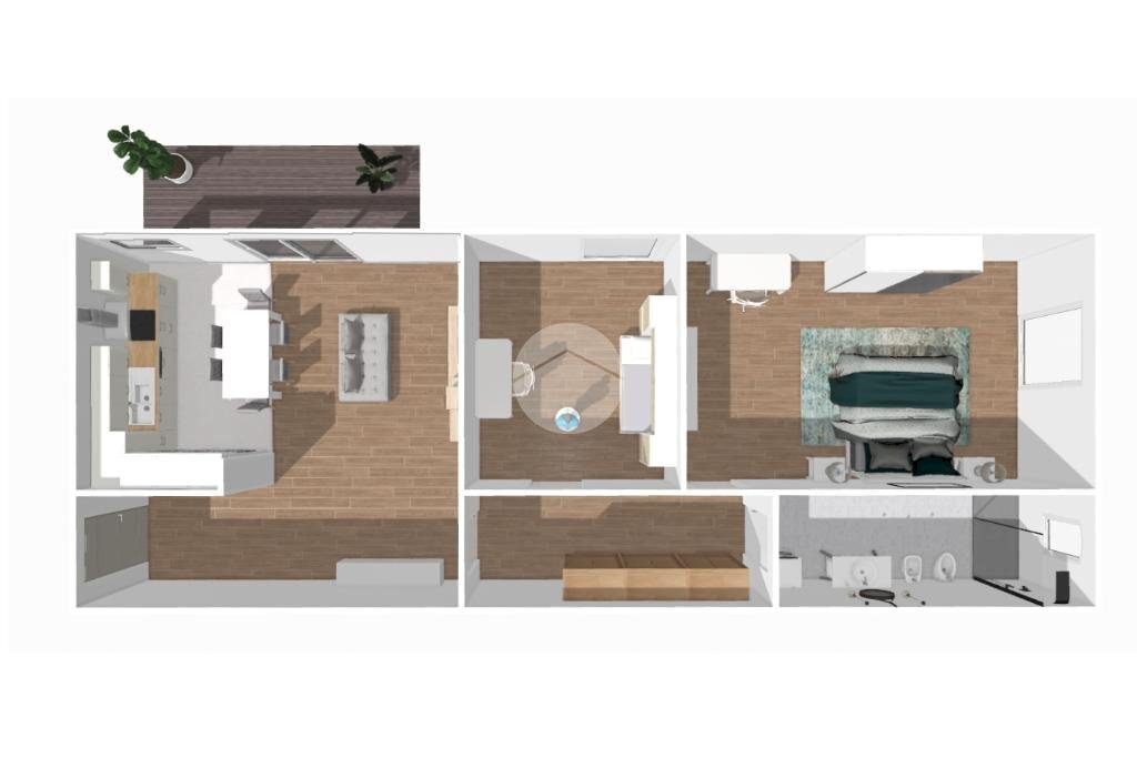 Trilocale Via Oreste Salomone, Milano (zona Morsenchio) - planimetria 1
