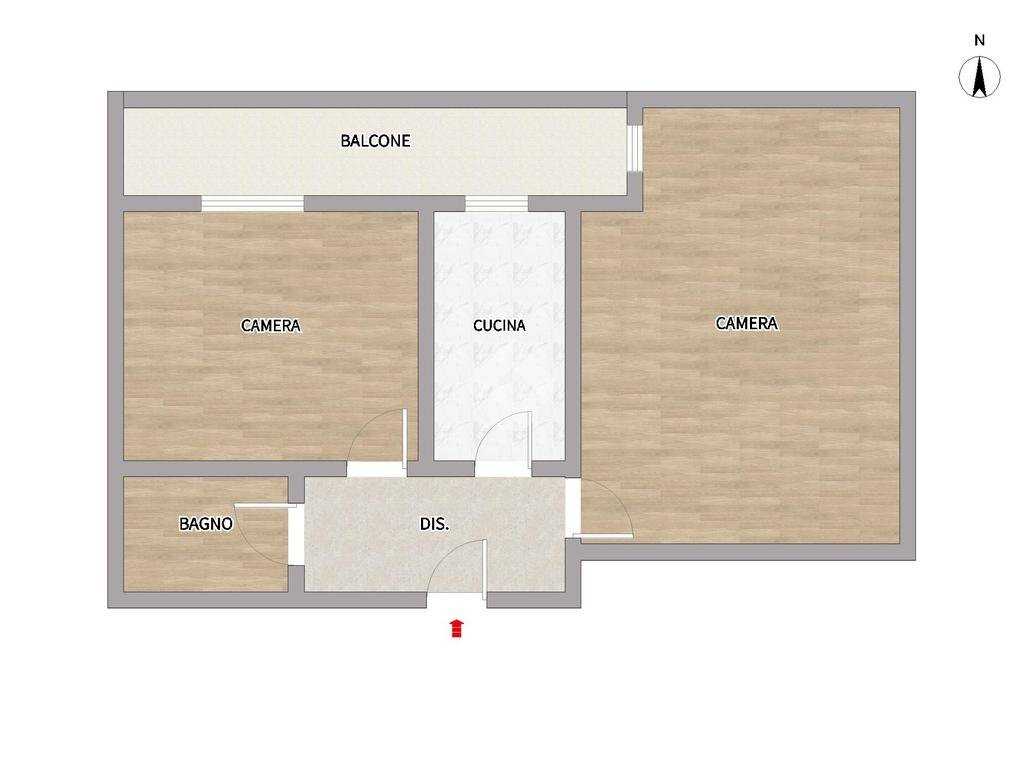 Trilocale Corso Cosenza, Torino (zona Santa Rita) - planimetria 1