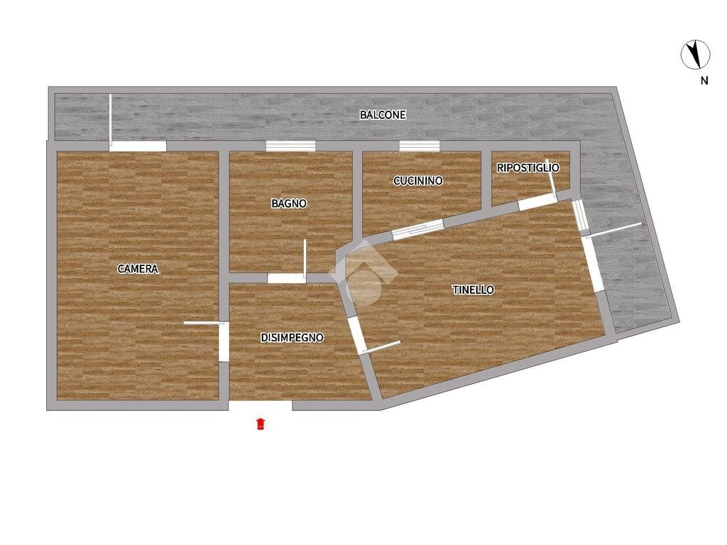 Bilocale Via Mombasiglio, Torino (zona Santa Rita) - planimetria 1
