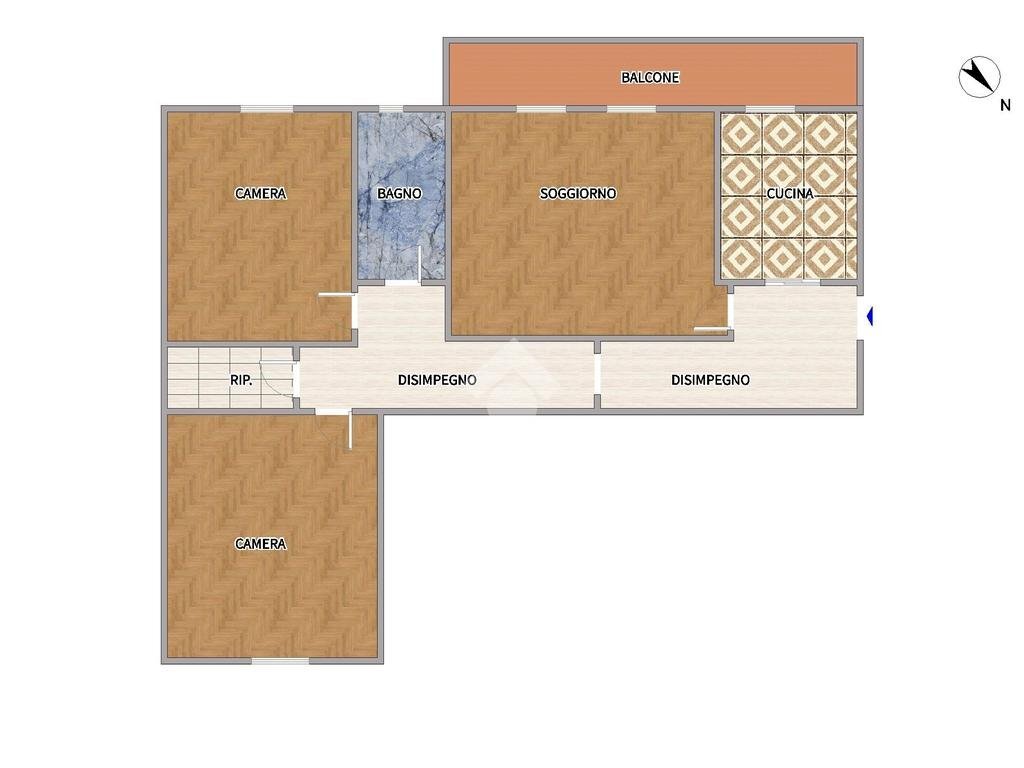 Trilocale Via San Carlo, Cornaredo - planimetria 1