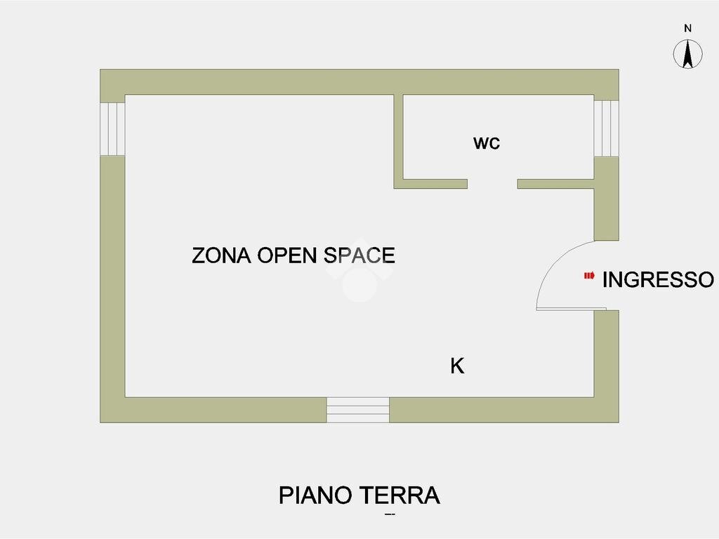 Monolocale Via Giuseppe Mazzini, Cinisello Balsamo - planimetria 1