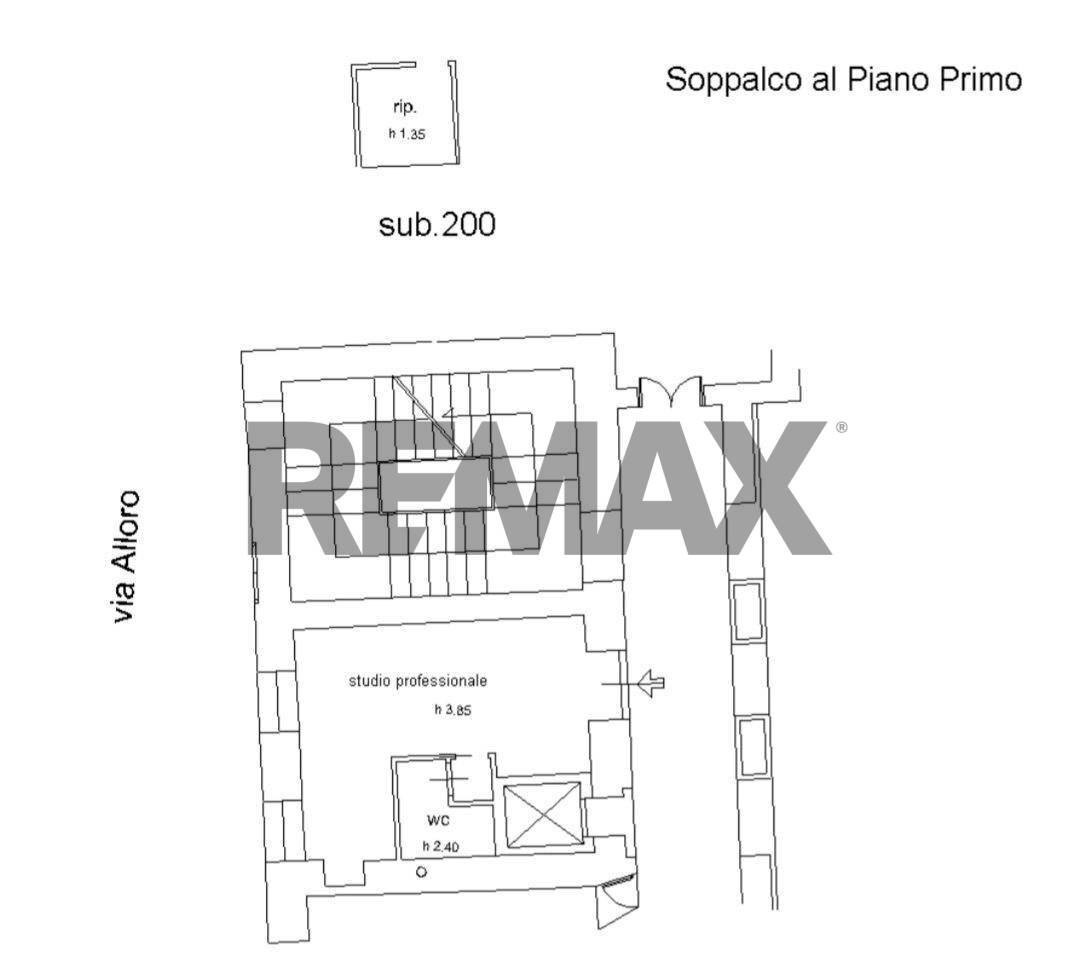 Pianta 2D - One-room apartment VIA ALLORO
 
64, Palermo - floor plans 1