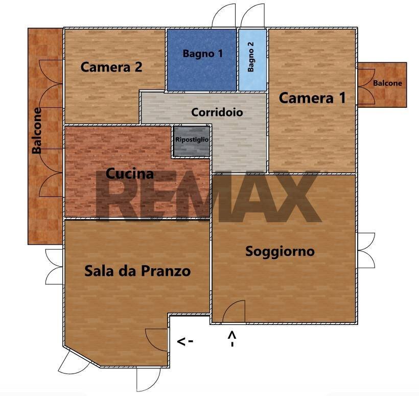 Pianta 2D - Appartamento Via Luigi Caldieri
 
4, Napoli - planimetria 1