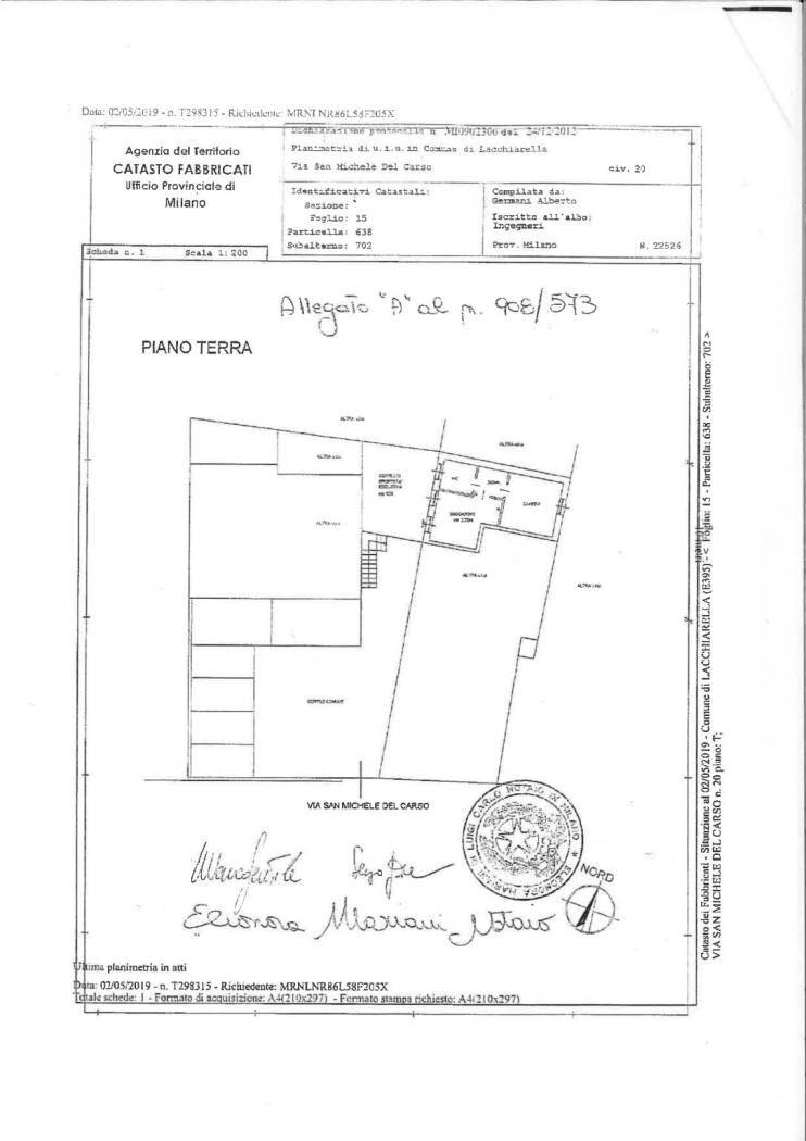 Two-room apartment via San Michele del Carso, 20, Lacchiarella - floor plans 1
