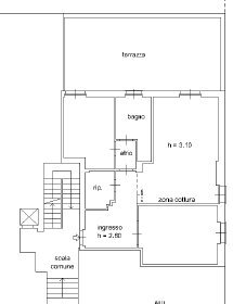 Planimetria Appartamento - Trilocale Via Montello 67, Brescia - planimetria 1