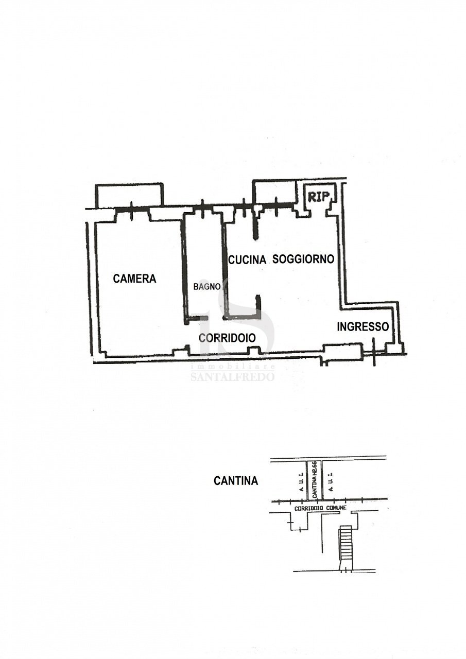 PLANIMETRIA - Monolocale VIA GIAMBELLINO, 40, Milano (zona Giambellino) - planimetria 1