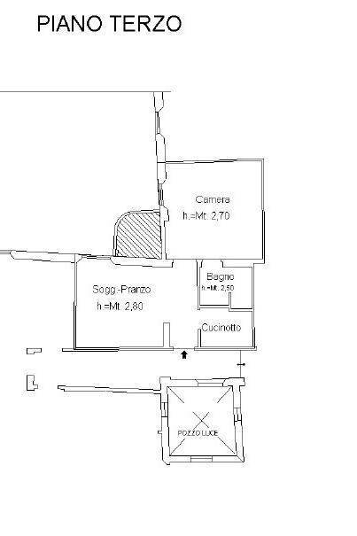 PLANIMETRIA OK - Appartamento Via San Giorgio, Bologna (zona Centro Storico) - planimetria 1