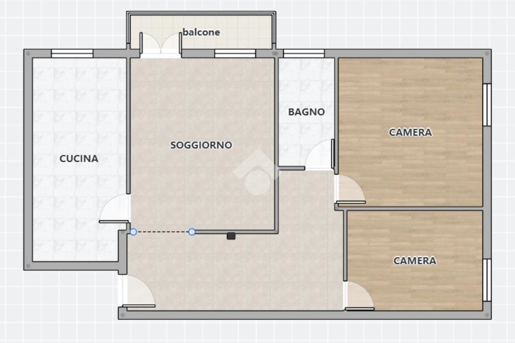 Trilocale Via Torino, Parma (zona San Leonardo) - planimetria 1