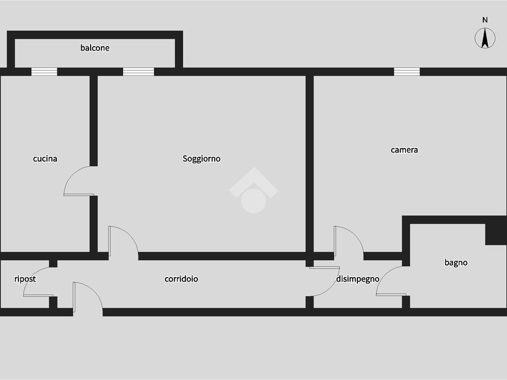 Bilocale Via baldo degli ubaldi, Milano (zona Villapizzone) - planimetria 1