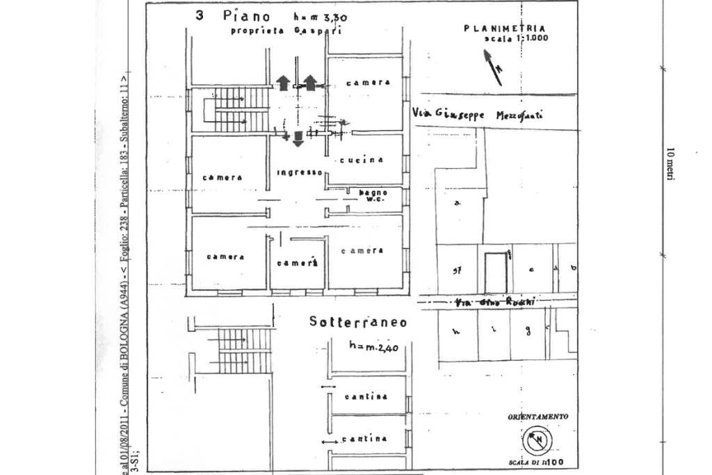 Apartment Via Gino Rocchi, Bologna (neighborhood Santo Stefano) - floor plans 1