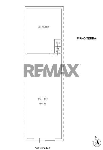 Pianta 2D - Commercial Premises Via Silvio Pellico
 
59, Paterno - floor plans 1