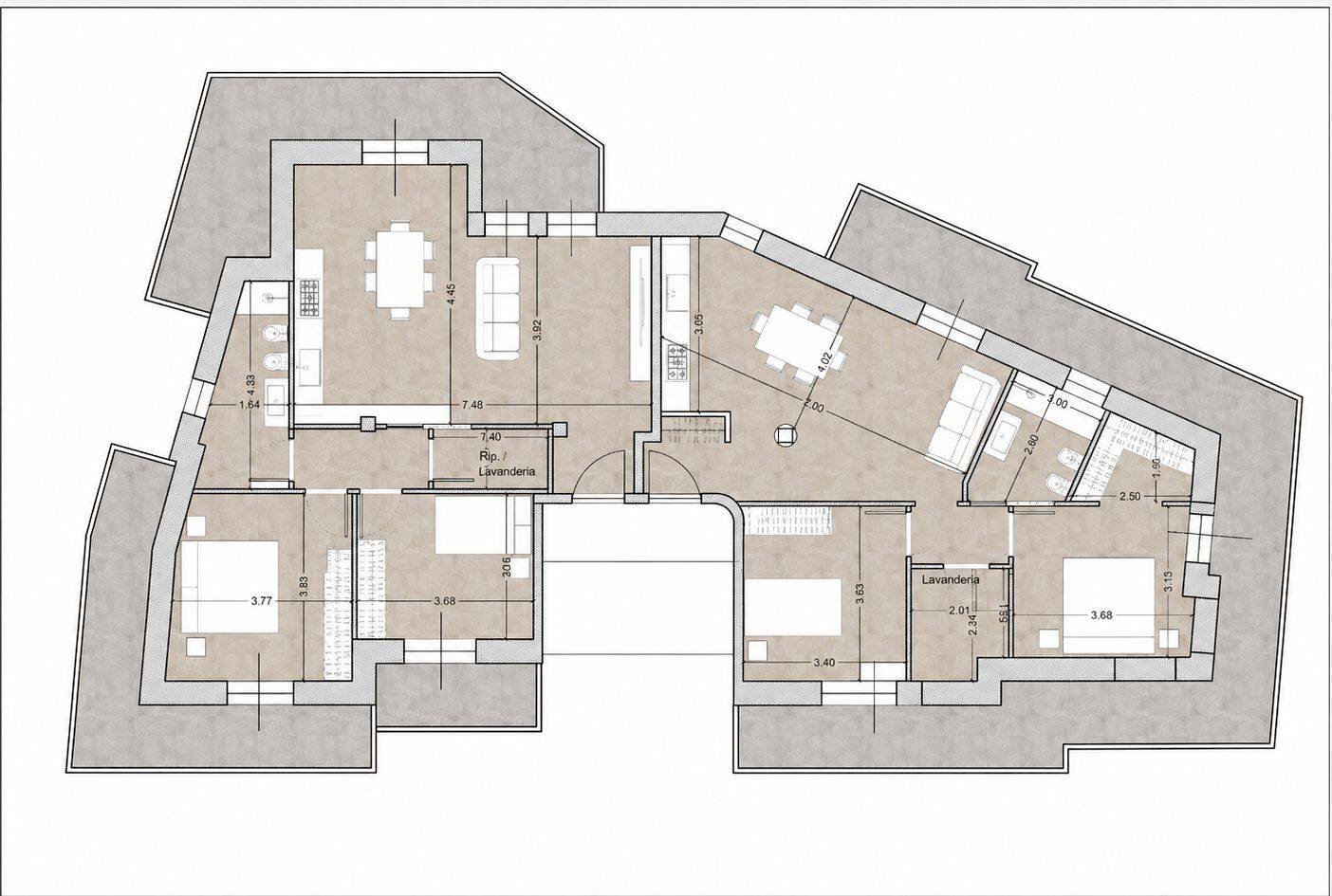 Casa indipendente via Brindisi, Casarano - planimetria 1