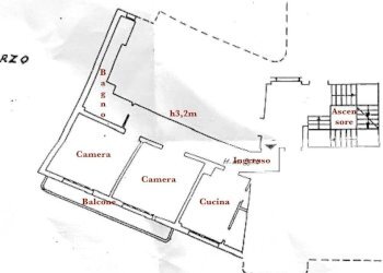 Planimetria - Trilocale via Santa Croce, Bologna (zona Centro Storico) - foto 24
