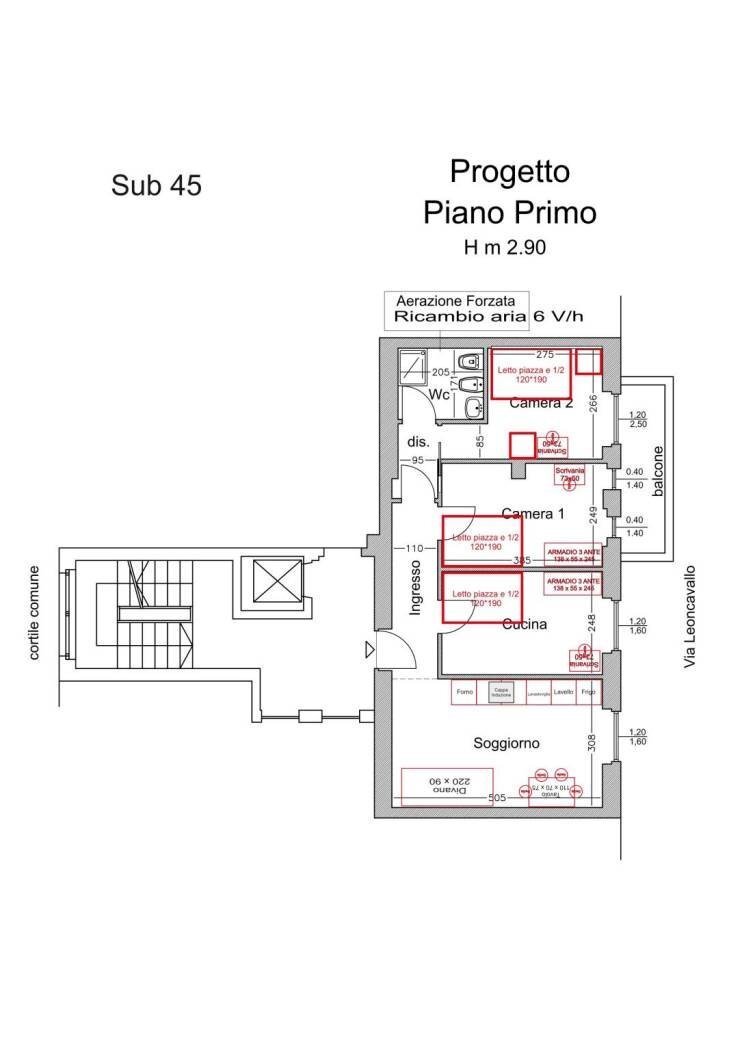 Terreno non edificabile via Ruggero Leoncavallo, 17, Milano (zona Casoretto) - planimetria 1
