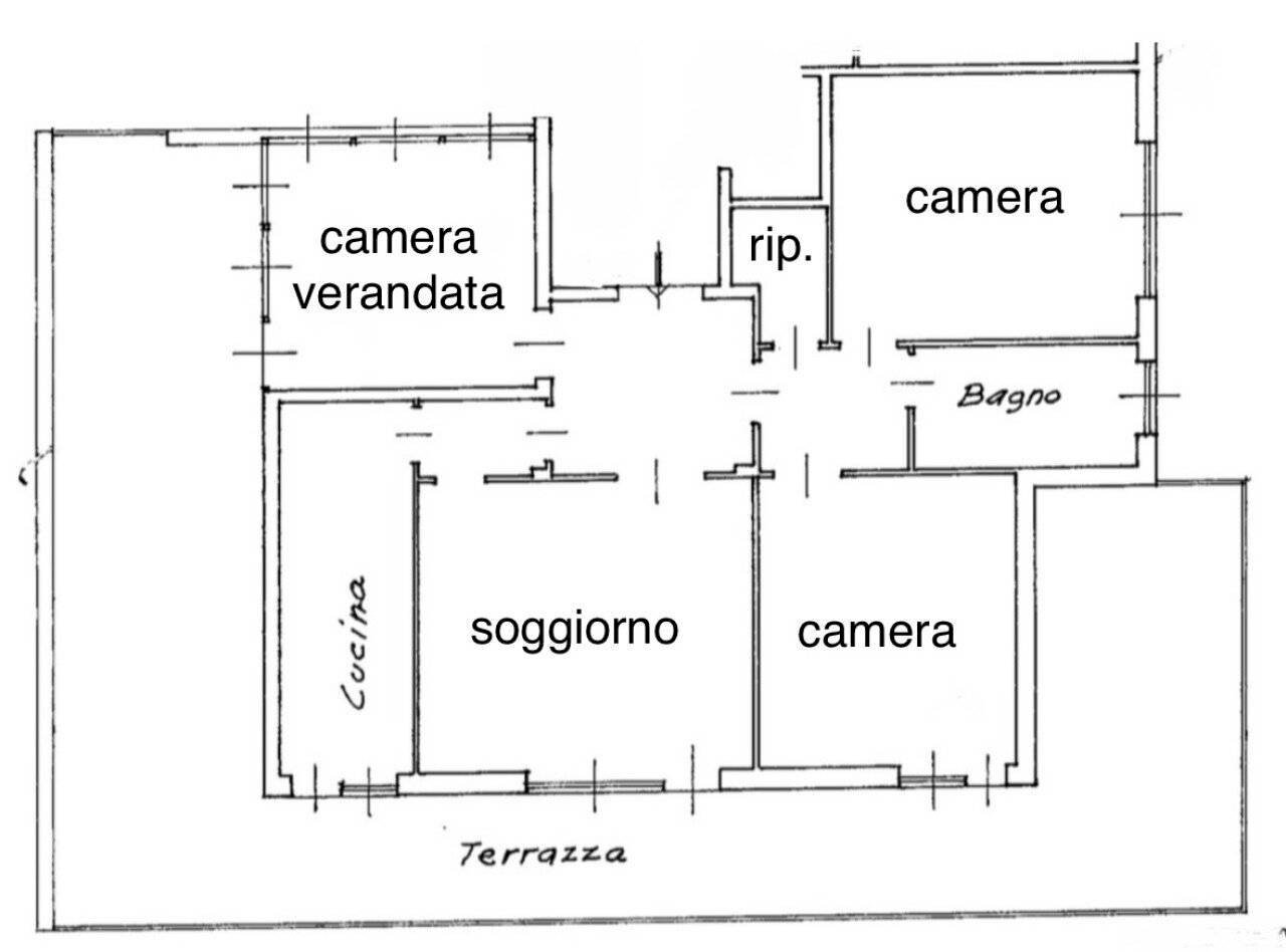 Attico via Luigi Kossuth, 28, Roma - planimetria 1