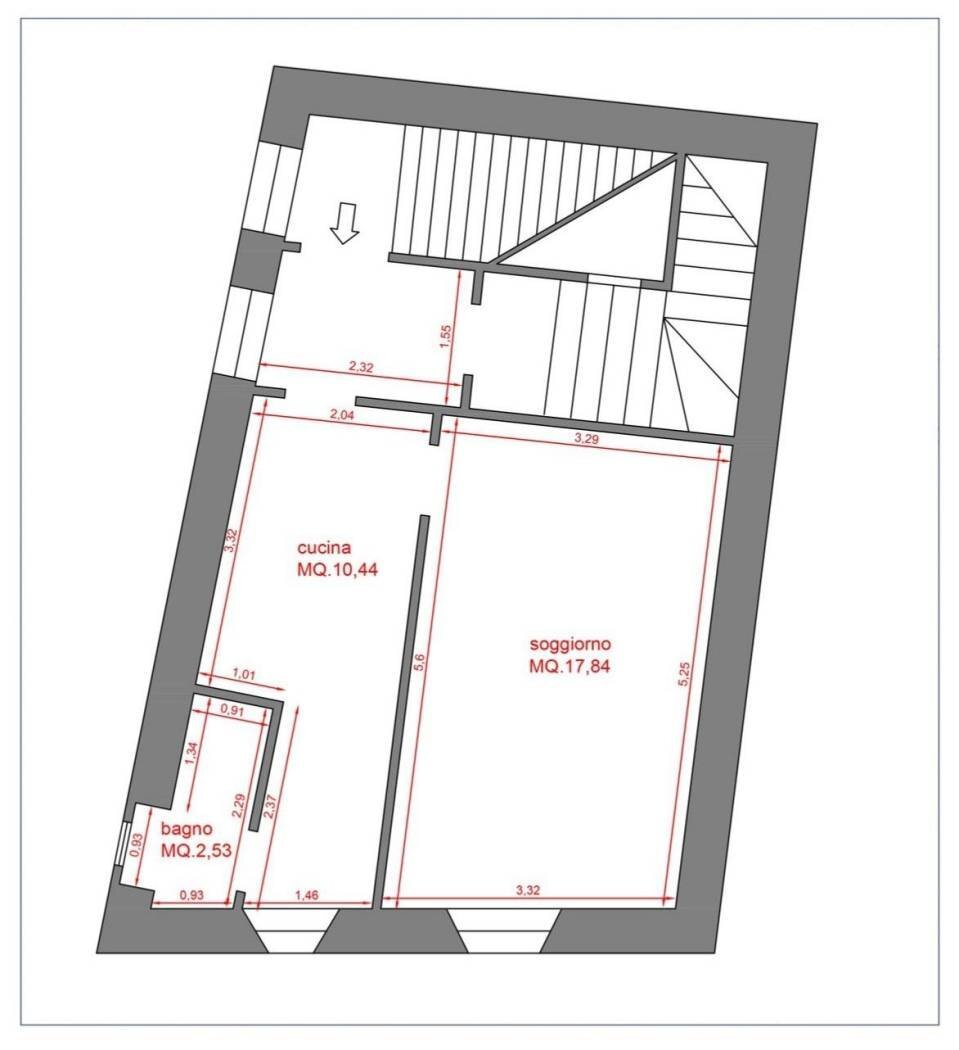 Appartamento via Roma, 17, Acquapendente - planimetria 1