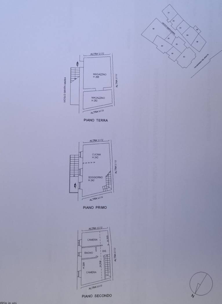 Casa indipendente vicolo Santa Maria, 7, Acquapendente - planimetria 1