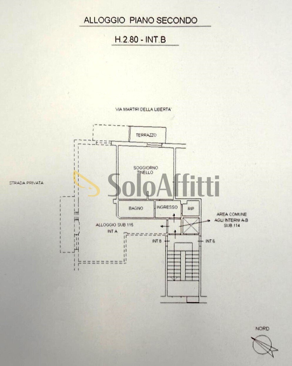 planimetria - One-room apartment Via Martiri della Libertà 61, Sanremo - floor plans 1