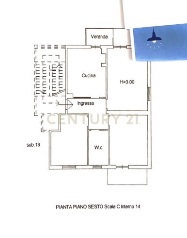 plan - Trilocale Via Liguria 3, Catania - planimetria 1