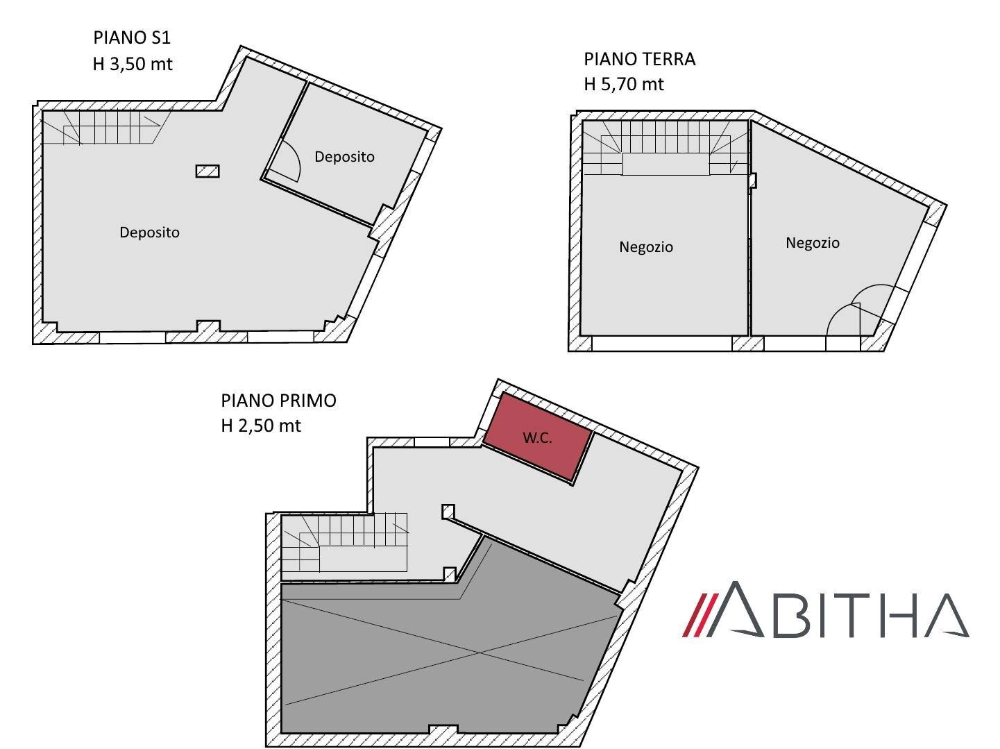 Commercial Premises Via Lidia, Roma - floor plans 1