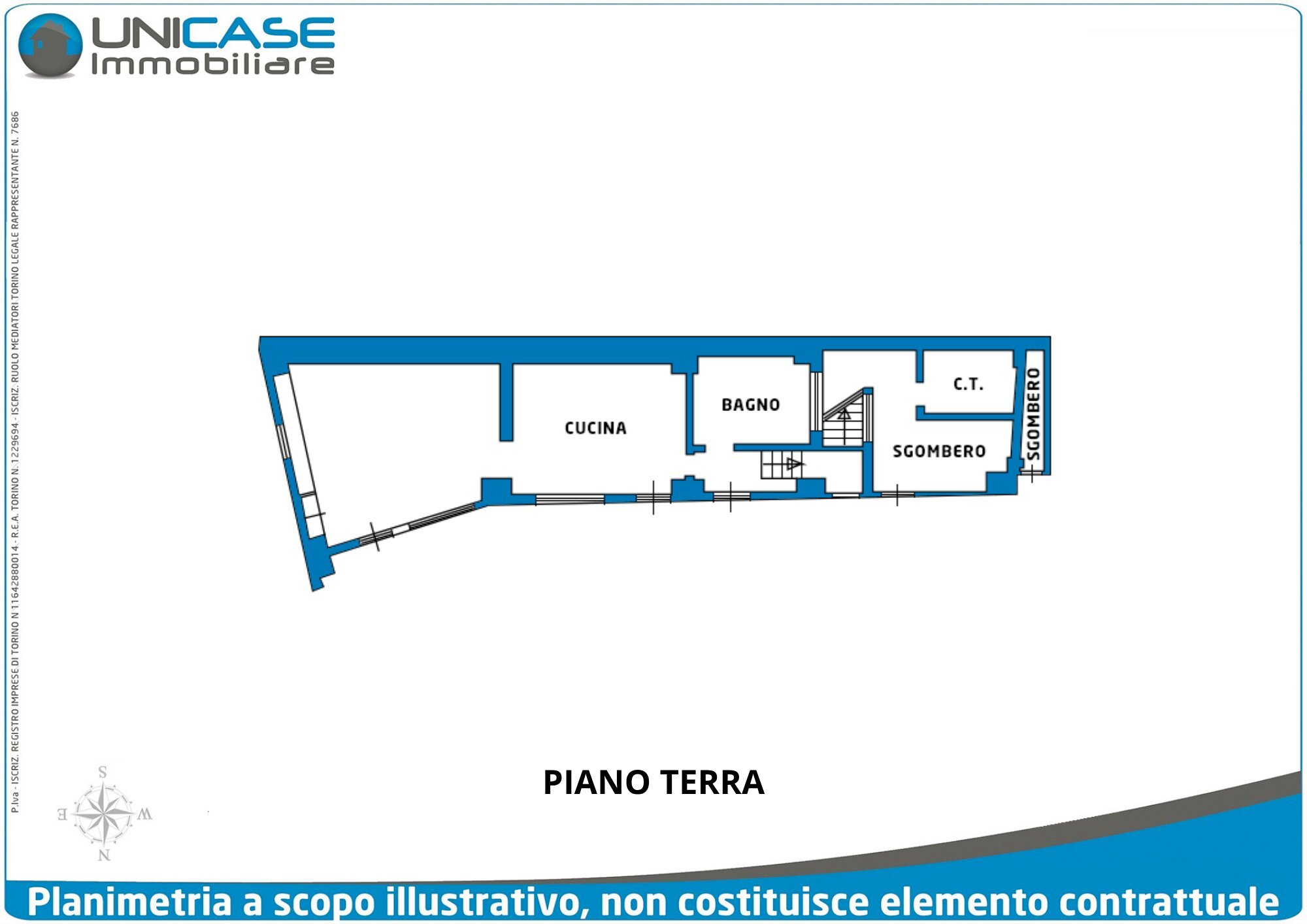 Semi-detached house Via Monviso, 53, Paesana - floor plans 1