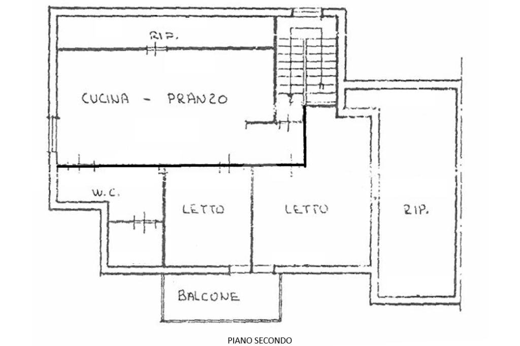 Porzione di casa Str. Santa Barbara, Tavullia - planimetria 1
