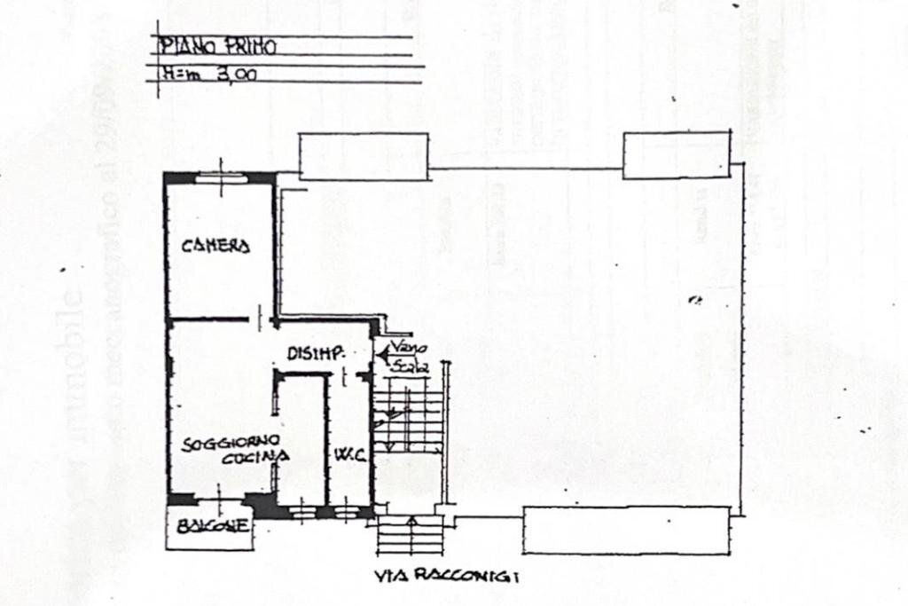 Bilocale Via Racconigi, Piossasco - planimetria 1