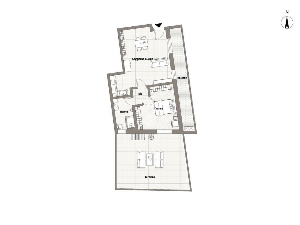 Bilocale Via giuseppe tartini, Milano (zona Dergano) - planimetria 1