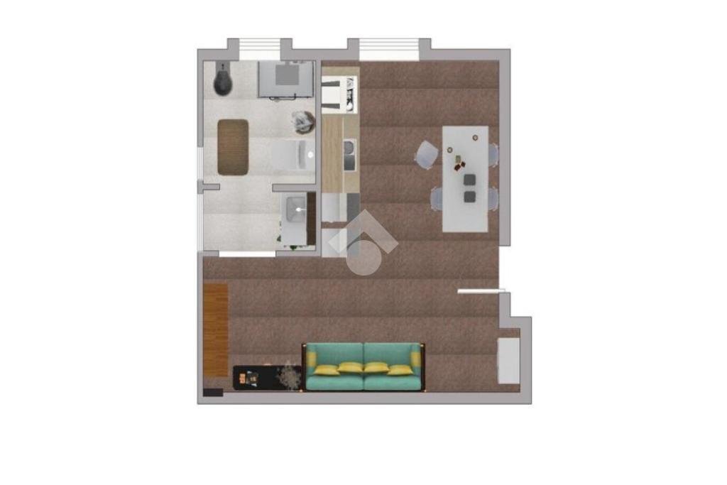 One-room apartment Via val di ledro, Milano (neighborhood Niguarda) - floor plans 1
