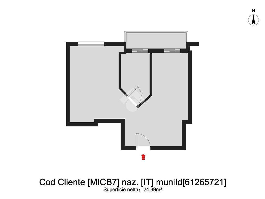 Two-room apartment Via Privata Belgirate, Milano (neighborhood Maggiolina) - floor plans 1