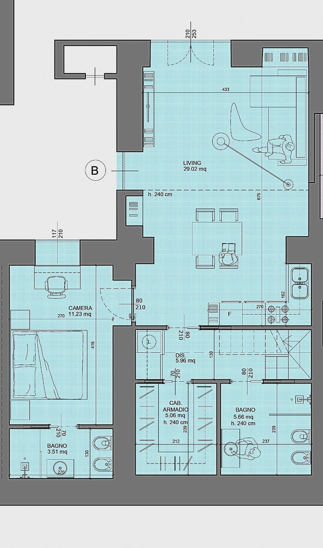 Foto 34 - Three-room apartment Via Della Rocca 22
 
22, Torino - floor plans 1